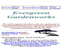 Tablet Screenshot of evergreengardenworks.com